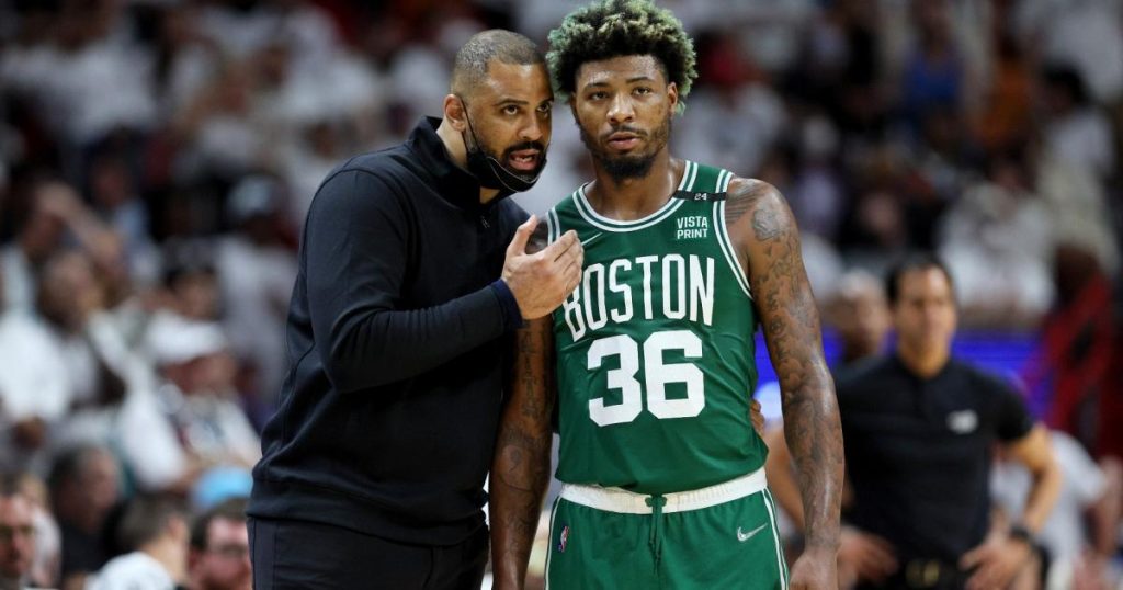 Celtics’ Marcus Smart reacts to Ime Udoka reportedly leaving Boston to coach Nets: ‘It definitely sucks’